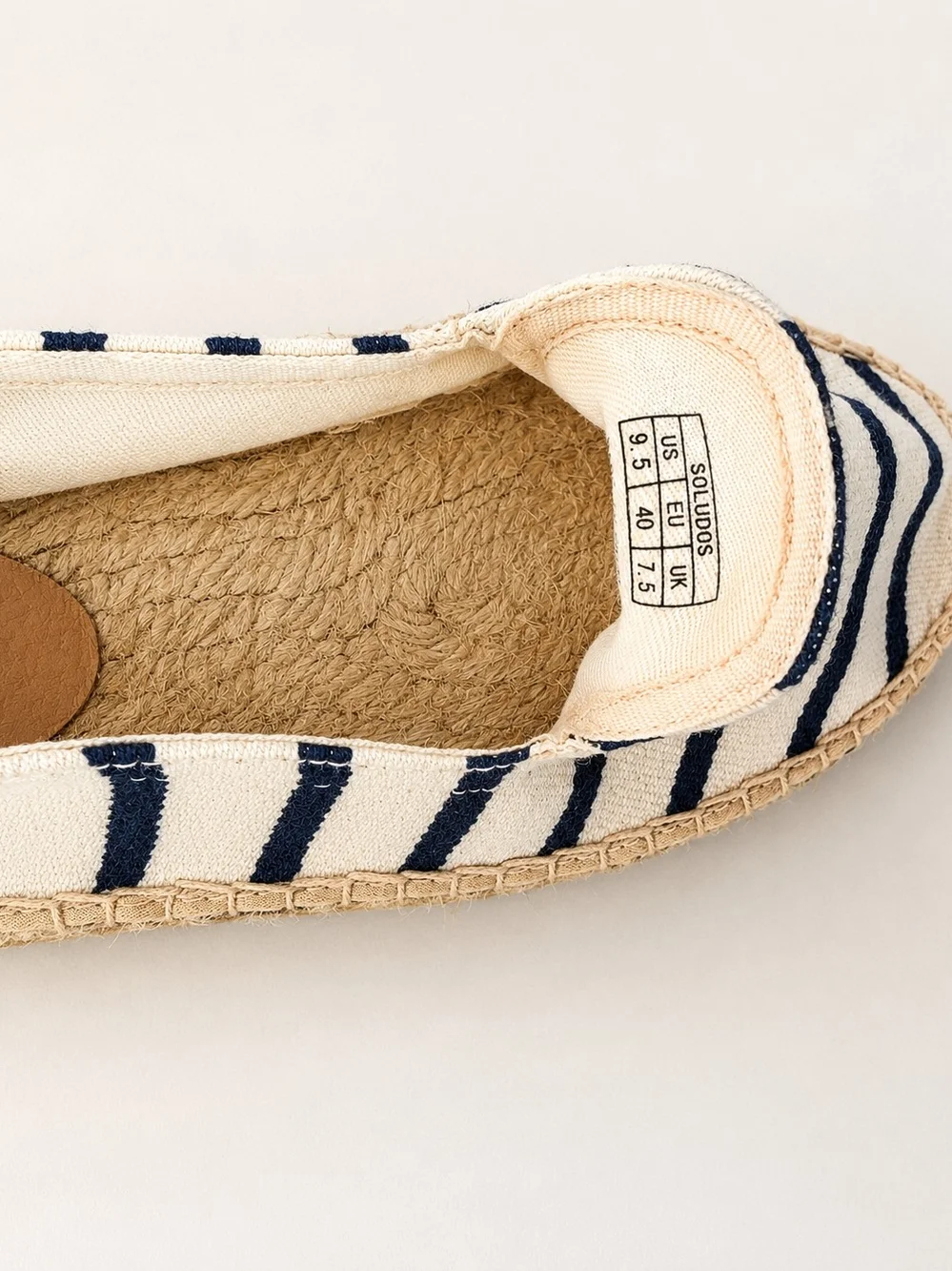 Soludos Women’s Navy & White Striped Espadrilles Size 9.5 NEW